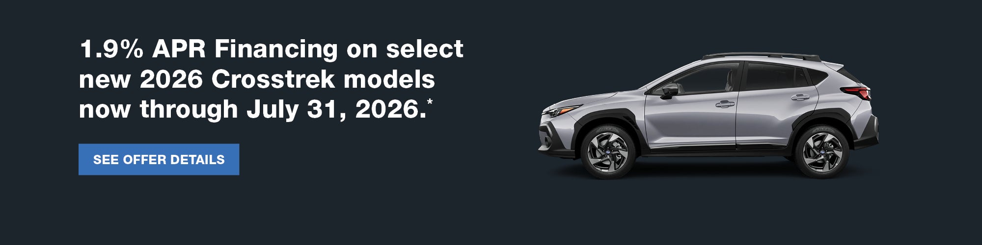 1.9% APR financing on select models