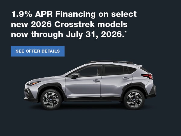 1.9% APR financing on select models