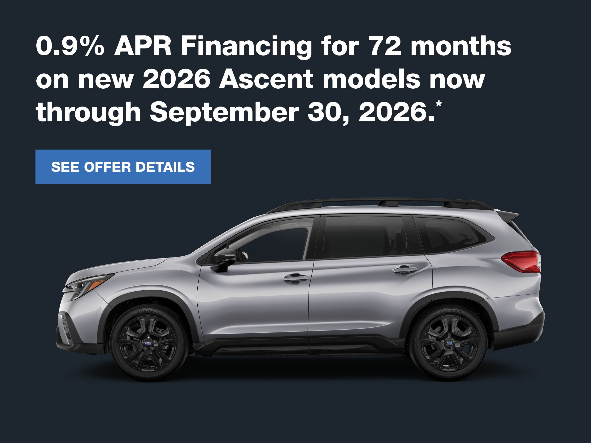 0.9% APR Financing