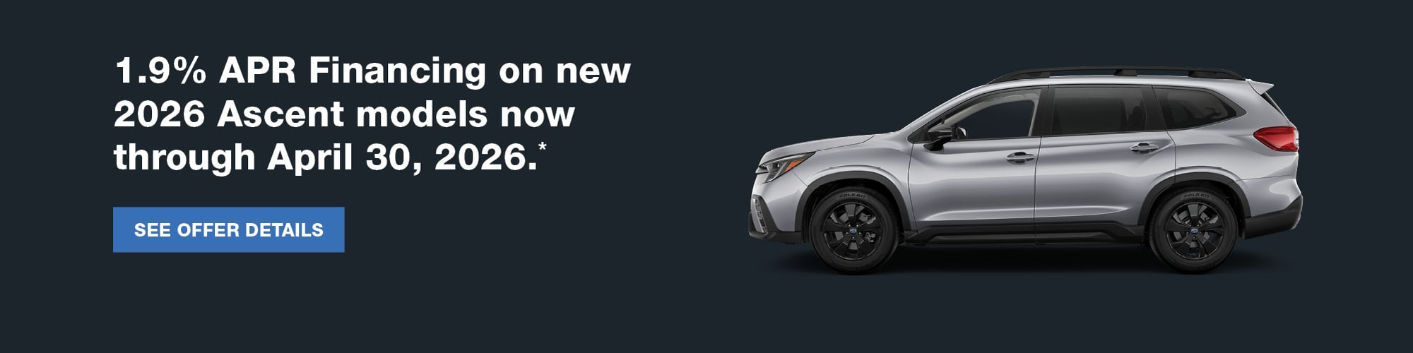  2026 Ascent Models at Cook Subaru in Steamboat Springs CO